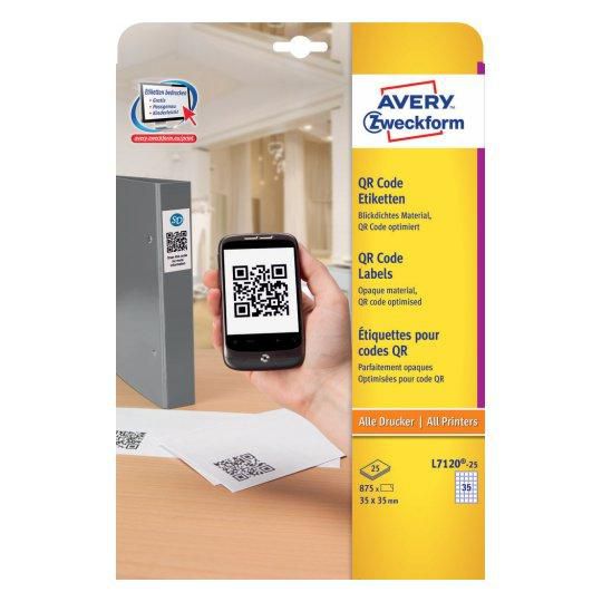 Avery Self-Adhesive Label Square Permanent White 875 Pc(S) - W128443788