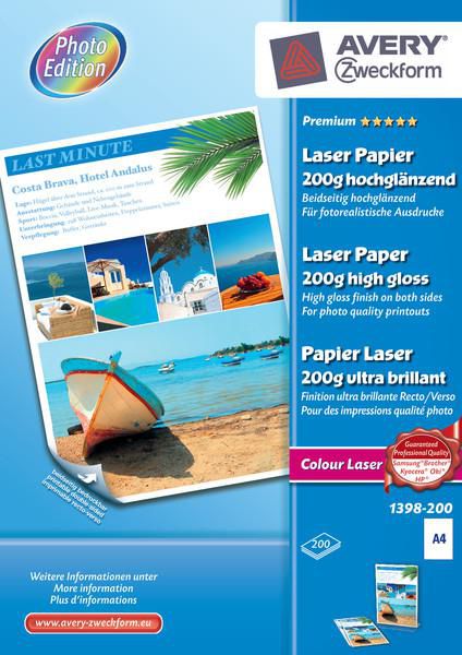 Avery Premium Colour Laser, A4, 200G Printing Paper A4 (210X297 Mm) Gloss 200 Sheets White - W128443825
