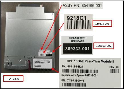 Hewlett Packard Enterprise 10GBE PASS-THRU MOD - W124835929