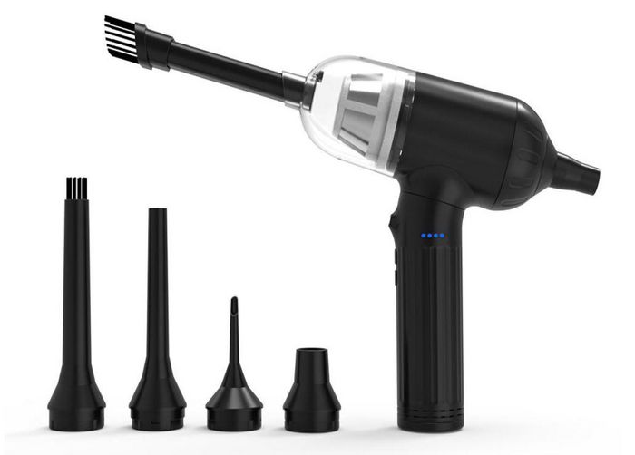 CoreParts 2in1 - Cordless Air Duster (blower) and Vacuum Cleaner for IT Products - with 7500mAh Battery and 3 Gears windspeed, Including 5 attachments and USB-C charging cable. Brownbox Packaging. - W128364595