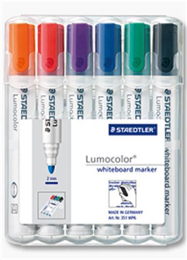Staedtler Whiteboard Marker 6 Colors Pack Of 6 Pieces - W128445637