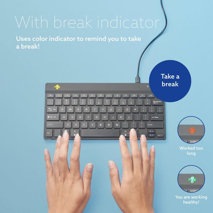 R-Go Tools Compact Break ergonomic keyboard, QWERTY (ND), bluetooth, white - W128444820