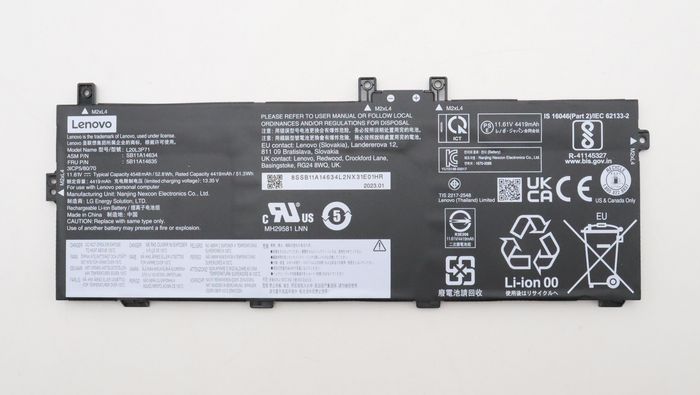 Lenovo BATTERY Internal, 3c, 52.8Wh, LiIon, LGC - W128151343