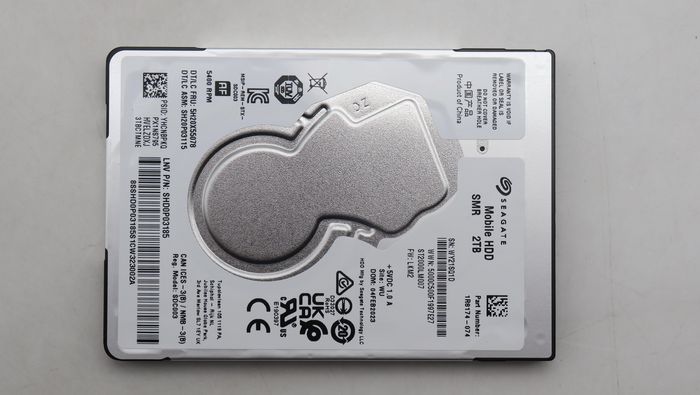 5H20X55078, Lenovo 2TB 2.5-inch SATA hard disk drive, 5400 RPM