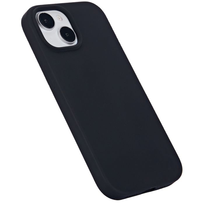 eSTUFF iPhone 15 INFINITE ROME Magnetic Silicone Cover - Black - 100% recycled Silicone - W128407516