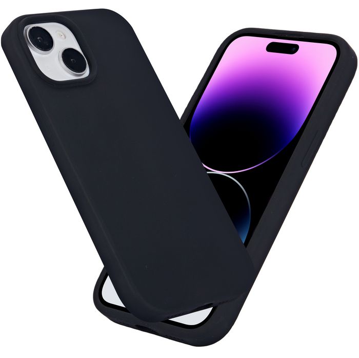eSTUFF iPhone 15 INFINITE ROME Magnetic Silicone Cover - Black - 100% recycled Silicone - W128407516
