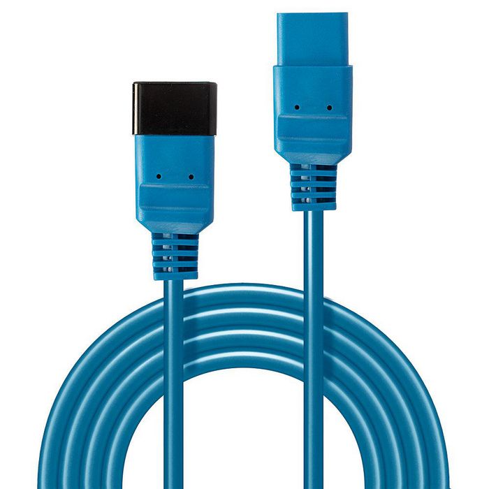 Lindy 3m C20 to C19 Mains Extension Cable, lead free, blue - W128456575