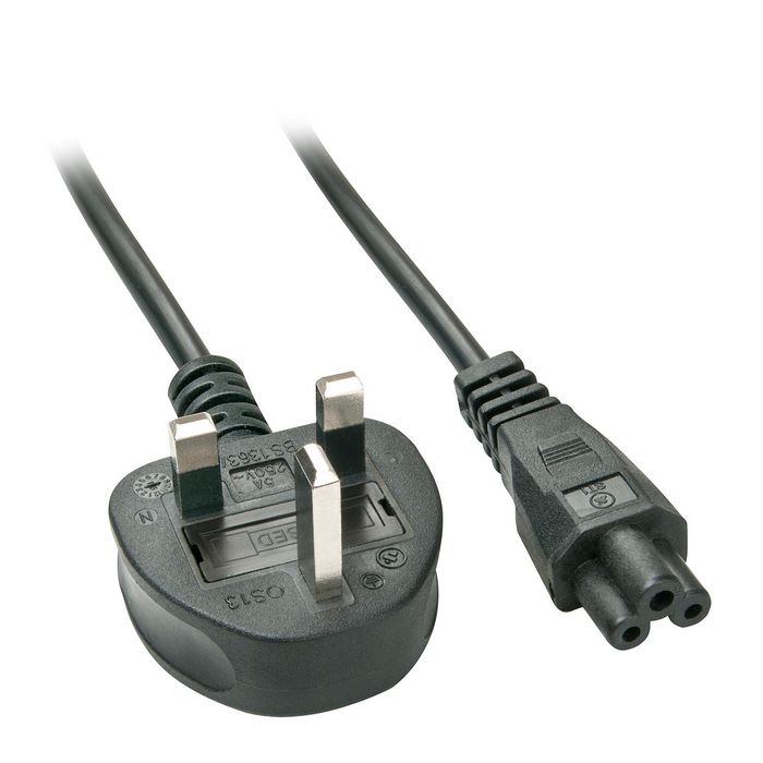 Lindy 2m UK 3 Pin to C5 Mains Cable, lead free - W128456592