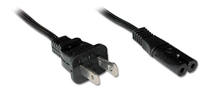 Lindy 2m US 2 Pin to C7 Mains Cable, lead free - W128456599