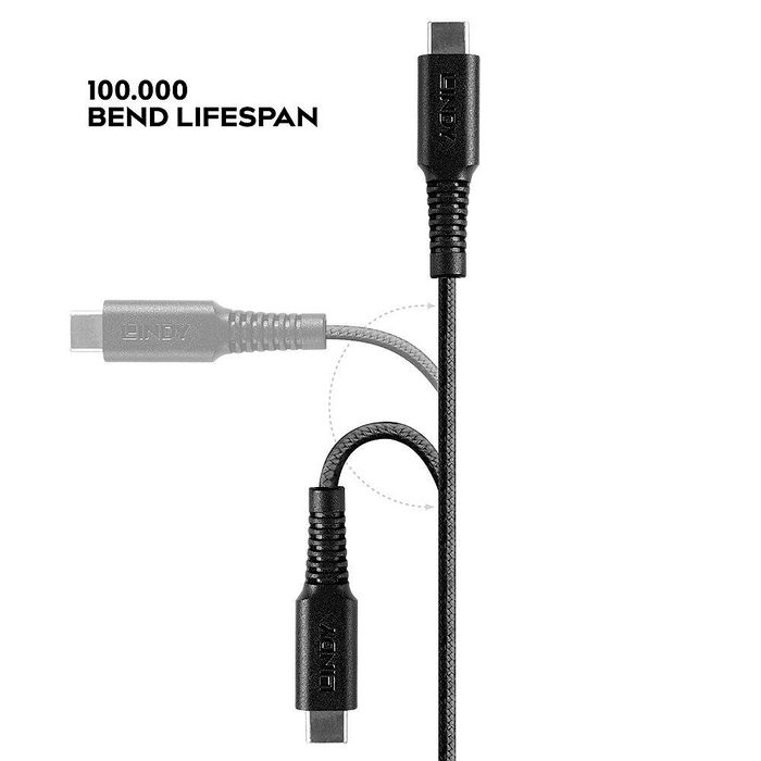Lindy 2m Reinforced USB Type C to Lightning Cable - W128456610