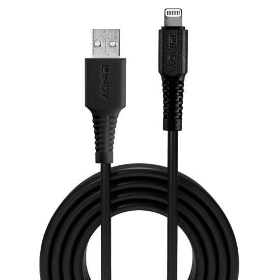 Lindy 1m USB Type A to Lightning Cable, Black - W128456614