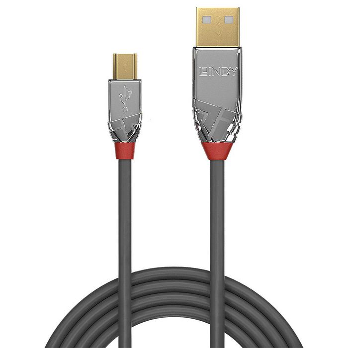 Lindy 7.5m USB 2.0 Type A to Mini-B Cable, Cromo Line - W128456775