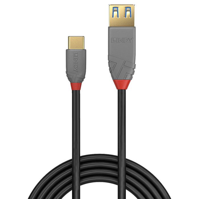 Lindy 0.15m USB 3.2 Type C to A Adapter Cable, 10Gbps, Anthra Line - W128456802