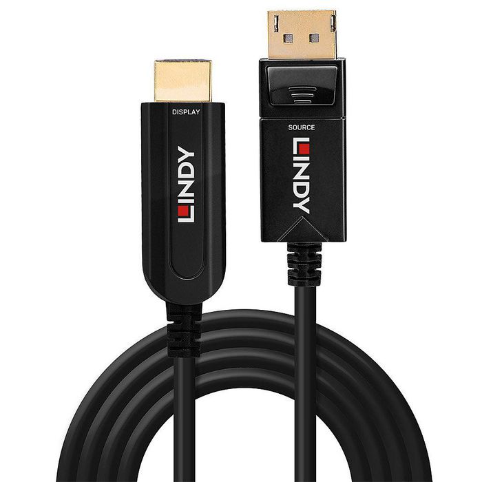 Lindy 20m Fibre Optic Hybrid DisplayPort 1.2 to HDMI 18G Cable - W128456862