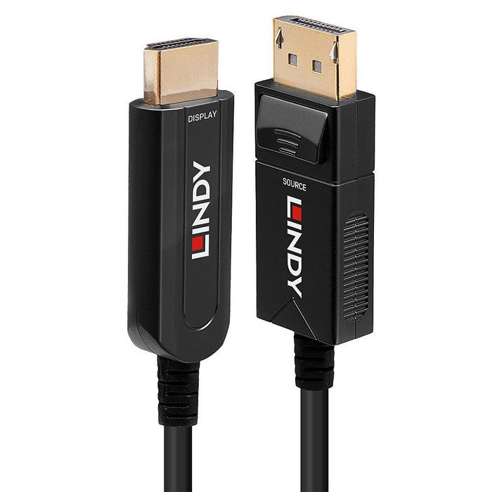 Lindy 30m Fibre Optic Hybrid DisplayPort 1.2 to HDMI 18G Cable - W128456863