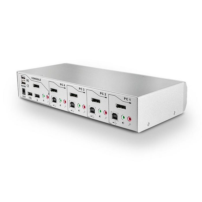 Lindy 4 Port DisplayPort 1.2, USB 2.0 & Audio KVM Switch - W128456880
