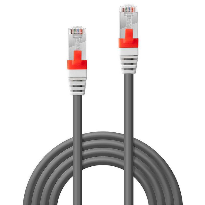 Lindy 0.3m Cat.6A S/FTP LSZH Network Cable, Grey - W128457030