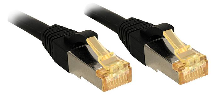 Lindy 0.5m RJ45 S/FTP LSZH Network Cable, Black - W128457259