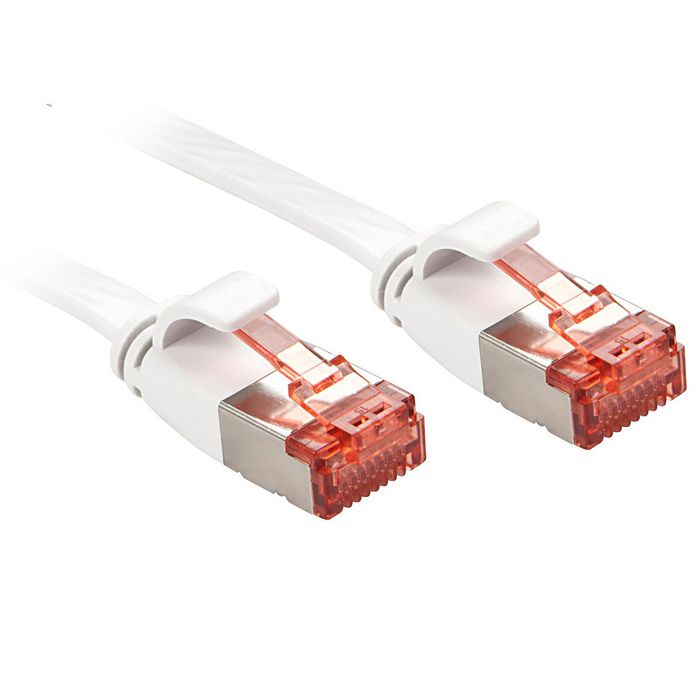 Lindy 1m Cat.6 U/FTP Flat Network Cable, White - W128457354