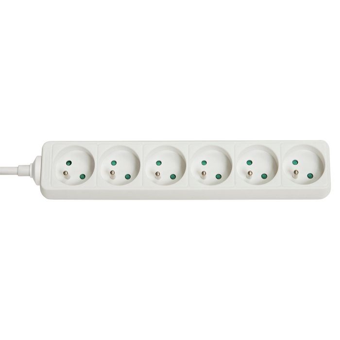 Lindy 6-Way French Schuko Mains Power Extension, White - W128457686