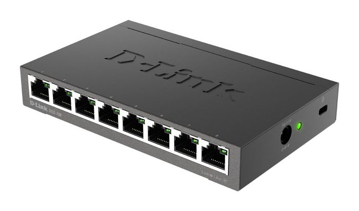 D-Link 8 Port Gigabit Switch, Black - W125347924
