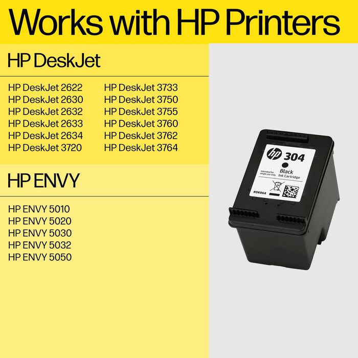 HP 304 Black Original Ink Cartridge - W128257860