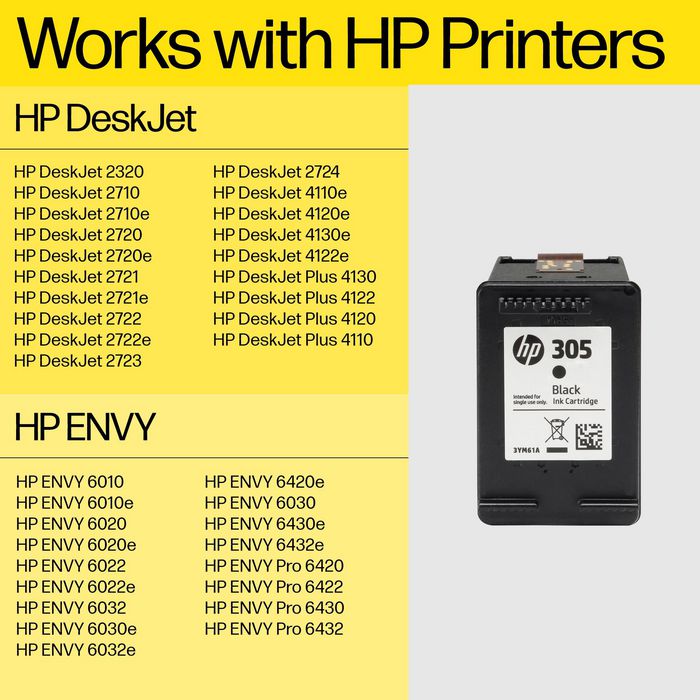 HP 305XL High Yield Black Original Ink C - W125916838