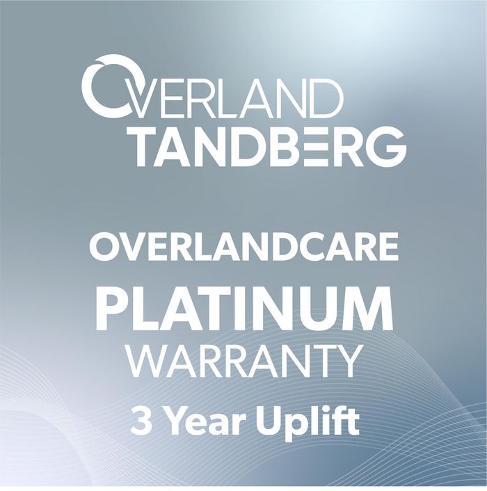 Overland-Tandberg OverlandCare Platinum Warranty Coverage, 3 year uplift, NEOxl 80 Base(support coverage includes: base module + up to 6 drives) - W125185374