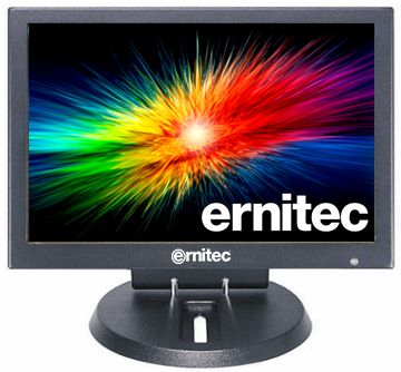 Ernitec 10'' Surveillance monitor for 24/7 Use, 1080P Resolution 2 x HDMI 2.0, 1 x VGA, 1 x BNC inputs. 1 x BNC output, 2 x Speakers, PSU. - W128484692