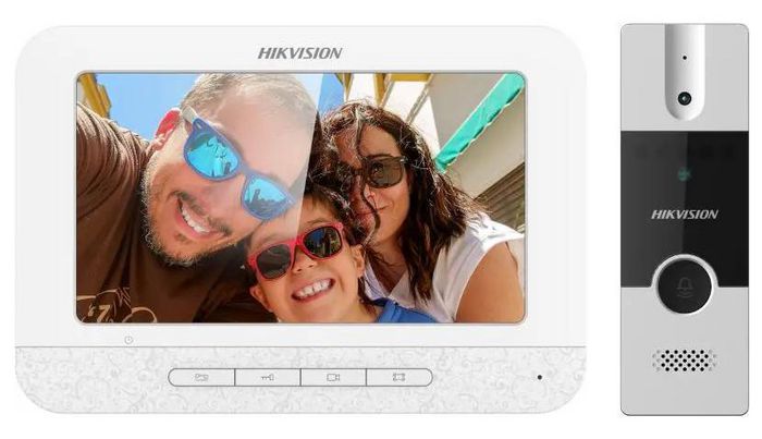 Hikvision Kit videoportero 1 botón villa analógico 4 hilos. Incluye DS-KB2411T-IM y DS-KH2220-S - W126344992