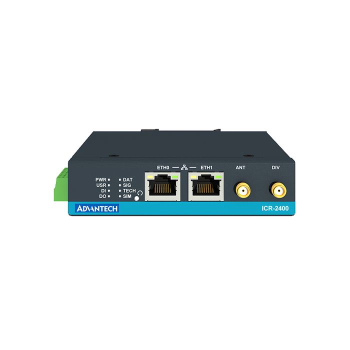 Advantech Entry-level LTE cat4 router EMEA, 2xETH,RS232, RS485, NO ACC - W128487226