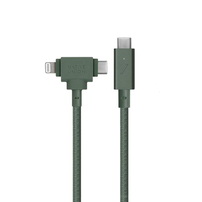 Native Union Belt Cable Duo Pro C To C/L ,Slate Green. 2.4M 240W - W128455413