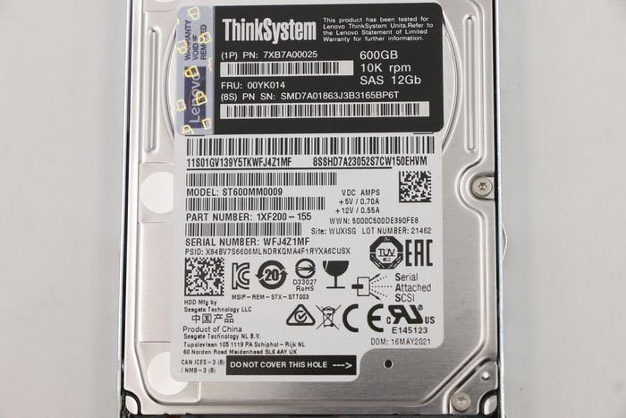 Lenovo ThinkSystem 2.5" 600GB 10K SAS 12Gb Hot Swap 512n HDD - W125796029