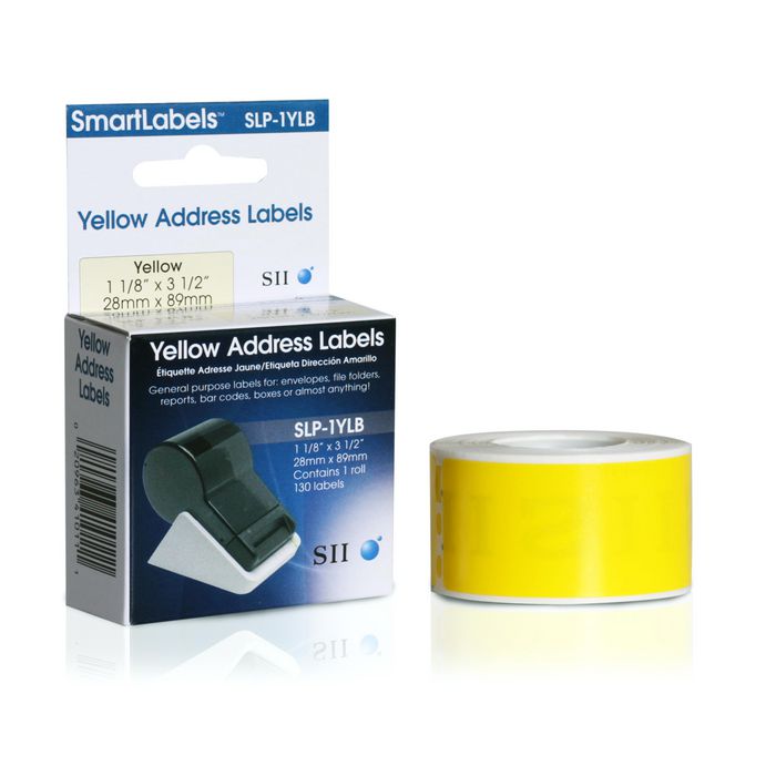 Seiko Instruments Slp-1Ylb Yellow Self-Adhesive Printer Label - W128780957