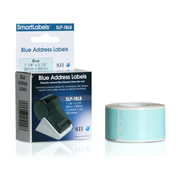 Seiko Instruments Slp-1Blb Blue Self-Adhesive Printer Label - W128780955