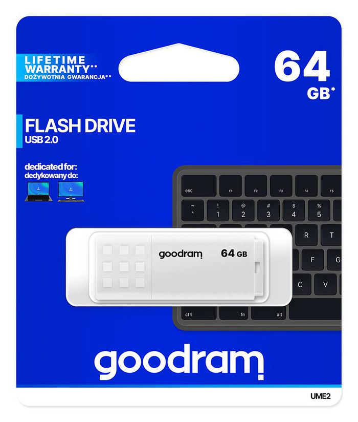 Goodram Ume2 Usb Flash Drive 64 Gb Usb Type-A 2.0 White - W128329904