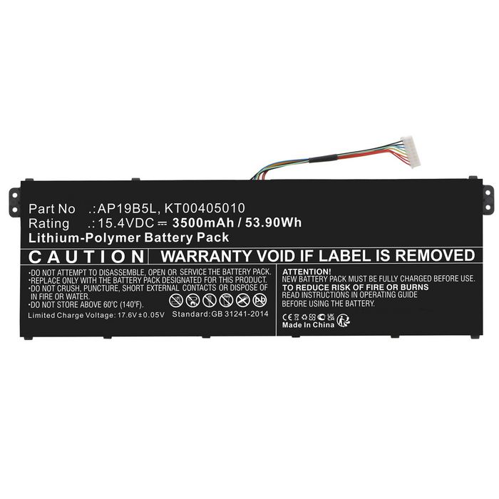 CoreParts Battery for Acer Notebook, Laptop, 53.90Wh Li-Polymer 15.4V 3500mAh, Black for A515-43-R19L, Aspire 5 A515-43, Aspire 5 A515-43-DDR4, Aspire 5 A515-43-R057, Aspire 5 A515-43-R0B6, Aspire 5 A515-43-R0BV, Aspire 5 A515-43-R0DG, Aspire 5 A515-43-R0XF, Aspire 5 A515-43-R17X, Aspire 5 A515-43-R19L, Aspire 5 A515-43-R1JA, Aspire 5 A515-43-R1JF, Aspire 5 A515-43-R1KW, Aspire 5 A515-43-R1YQ, Aspire 5 A515-43-R1YX, Aspire 5 A515-43-R20Q, Aspire 5 A515-43-R20V, Aspire 5 A515-43-R22T, Aspire 5 A515-43-R2C8, Aspire 5 A515-43-R2FP, Aspire 5 A515-43-R2ND, Aspire 5 A515-43-R2QW, Aspire 5 A515-43-R2SS, Aspire 5 A515-43-R2WH, Aspire 5 A515-43-R33M, Aspire 5 A515-43-R37S, Aspire 5 A515-43-R3GE, Aspire 5 A515-43-R3YU, Aspire 5 A515-43-R41R, Aspire 5 A515-43-R4A1, Aspire 5 A515-43-R4AZ, Aspire 5 A515-43-R4DS, Aspire 5 A515-43-R4HV, Aspire 5 A515-43-R4J9, Aspire 5 A515-43-R4L2, Aspire 5 A515-43-R4MG, Aspire 5 A515-43-R4Q7, Aspire 5 A515-43-R4TQ, Aspire 5 A515-43-R4YY, Aspire 5 A515-43-R4Z2, Aspire 5 A515- - W128168867