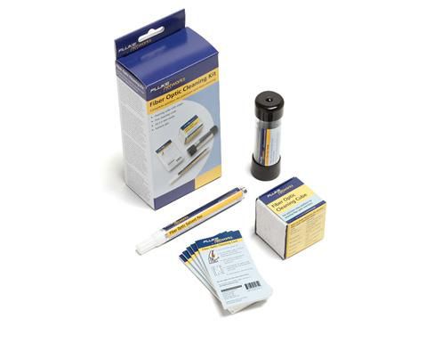 Fluke Fiber Optic Cleaning Supplies: Cube, Pen, 2.5 Swabs, 5 Cards - W128550624
