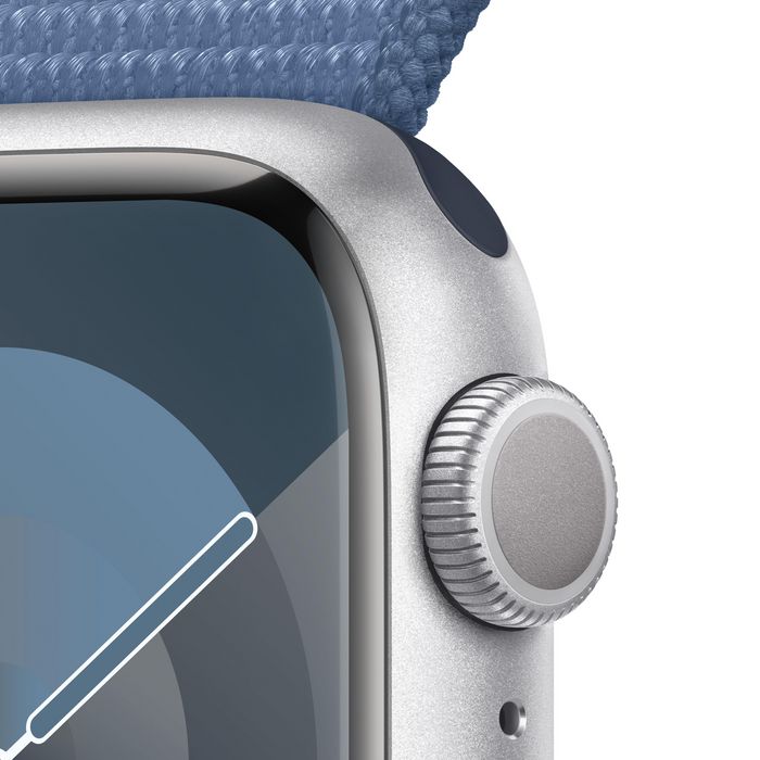 Apple Watch Series 9 41 Mm Digital 352 X 430 Pixels Touchscreen Silver Wi-Fi Gps (Satellite) - W128558980