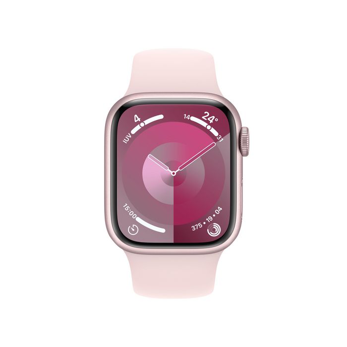 Apple Watch Series 9 41 Mm Digital 352 X 430 Pixels Touchscreen Pink Wi-Fi Gps (Satellite) - W128558974