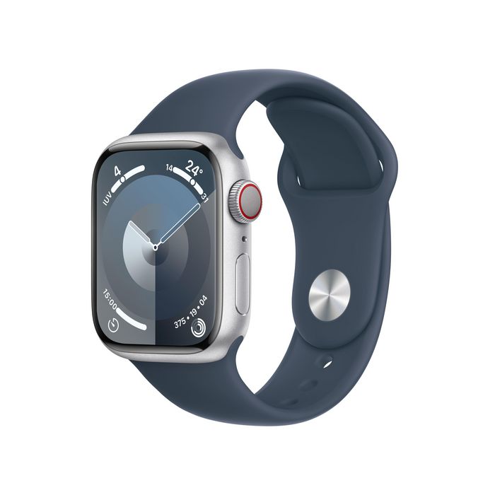 Apple Watch Series 9 41 Mm Digital 352 X 430 Pixels Touchscreen 4G Silver Wi-Fi Gps (Satellite) - W128559032