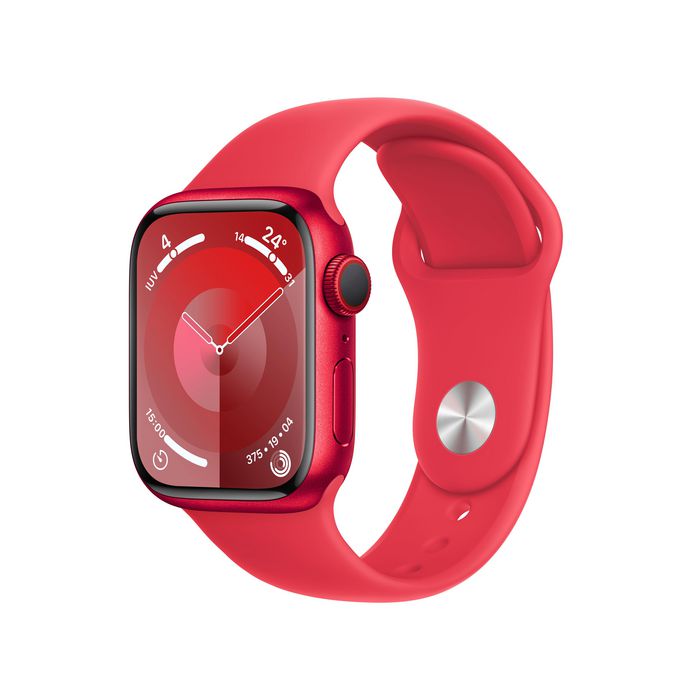 Apple Watch Series 9 41 Mm Digital 352 X 430 Pixels Touchscreen 4G Red Wi-Fi Gps (Satellite) - W128559035