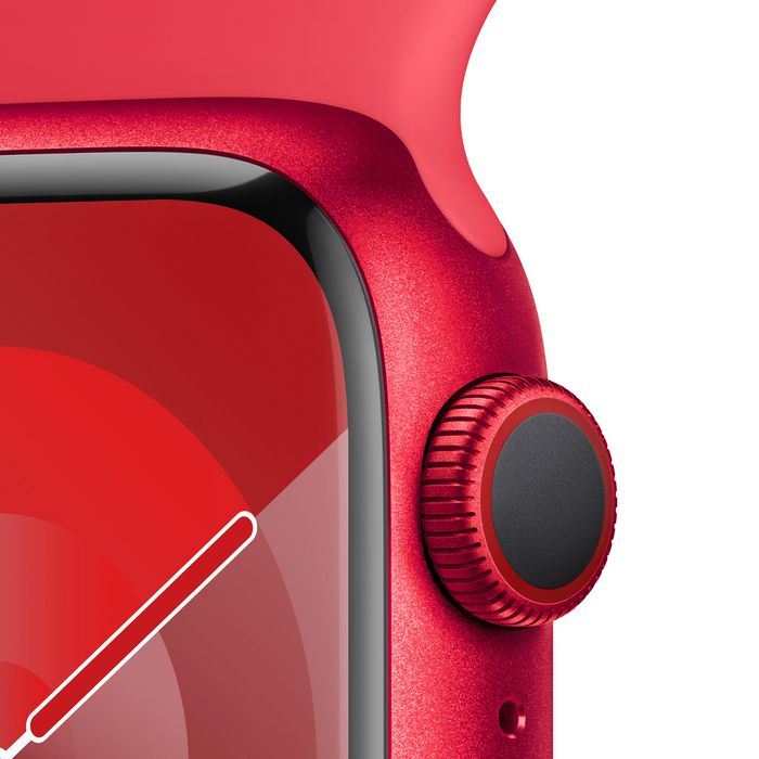 Apple Watch Series 9 41 Mm Digital 352 X 430 Pixels Touchscreen 4G Red Wi-Fi Gps (Satellite) - W128559035