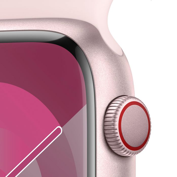Apple Watch Series 9 45 Mm Digital 396 X 484 Pixels Touchscreen 4G Pink Wi-Fi Gps (Satellite) - W128559048