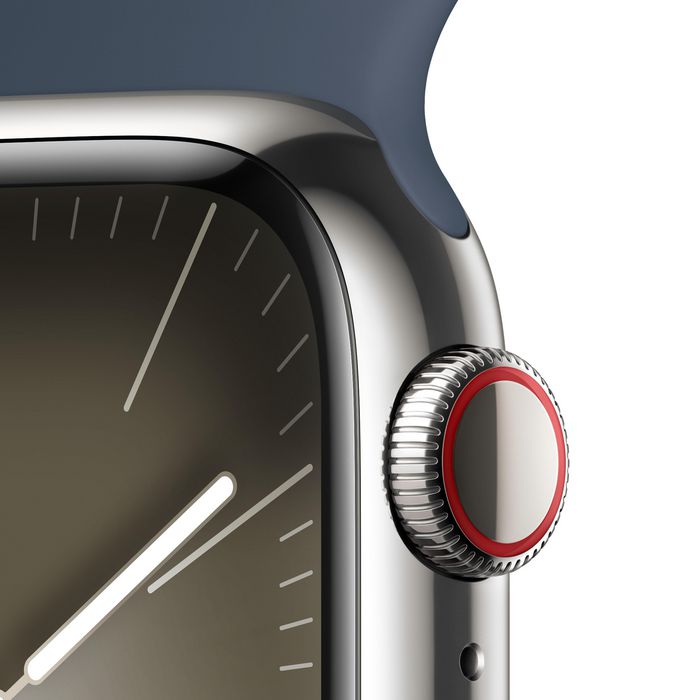 Apple Watch Series 9 41 Mm Digital 352 X 430 Pixels Touchscreen 4G Silver Wi-Fi Gps (Satellite) - W128559056