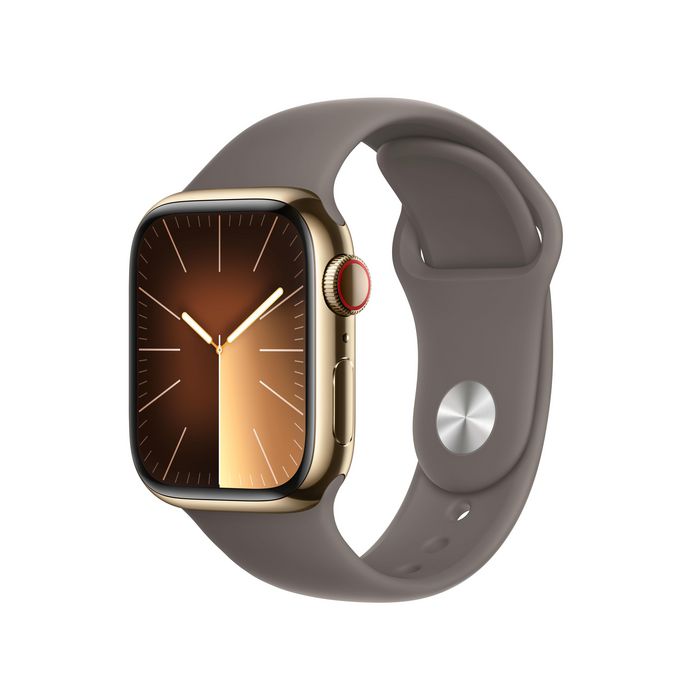 Apple Watch Series 9 41 Mm Digital 352 X 430 Pixels Touchscreen 4G Gold Wi-Fi Gps (Satellite) - W128559058