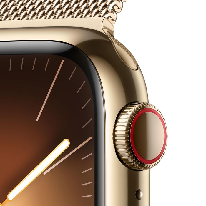 Apple Watch Series 9 41 Mm Digital 352 X 430 Pixels Touchscreen 4G Gold Wi-Fi Gps (Satellite) - W128559062