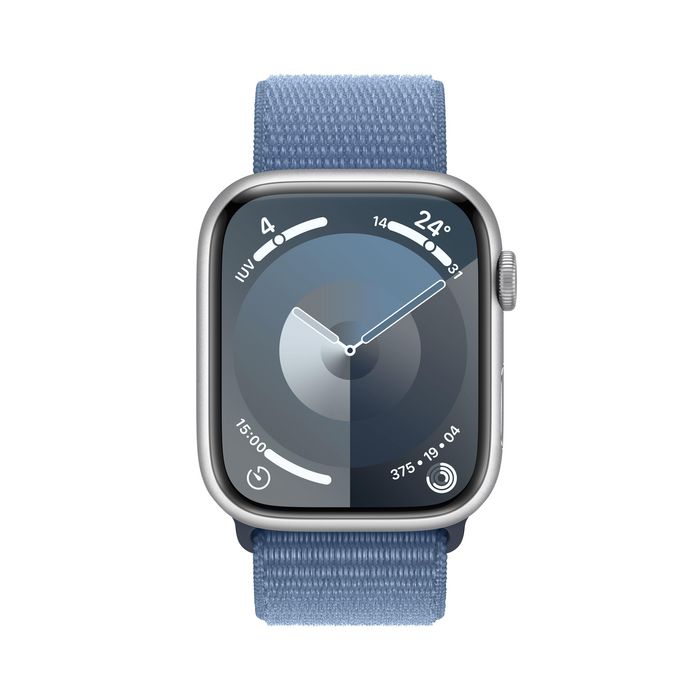 Apple Watch Series 9 45 Mm Digital 396 X 484 Pixels Touchscreen 4G Silver Wi-Fi Gps (Satellite) - W128559053