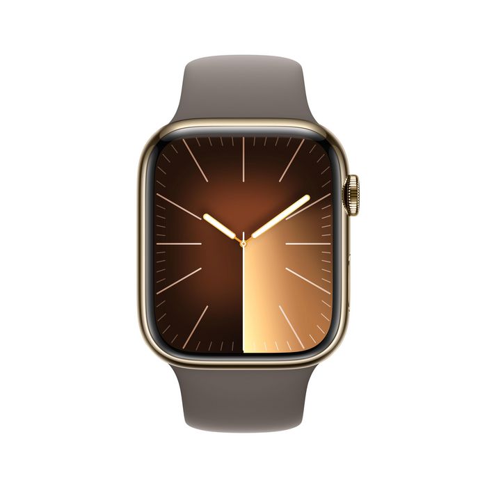 Apple Watch Series 9 45 Mm Digital 396 X 484 Pixels Touchscreen 4G Gold Wi-Fi Gps (Satellite) - W128559066