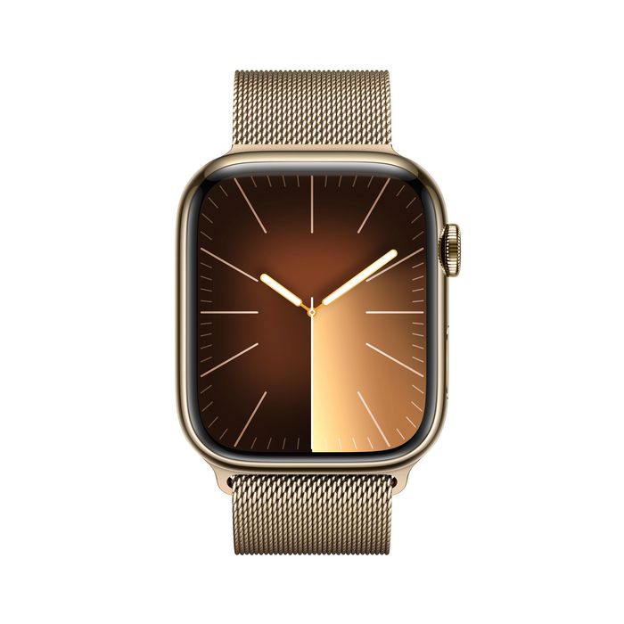 Apple Watch Series 9 45 Mm Digital 396 X 484 Pixels Touchscreen 4G Gold Wi-Fi Gps (Satellite) - W128559071
